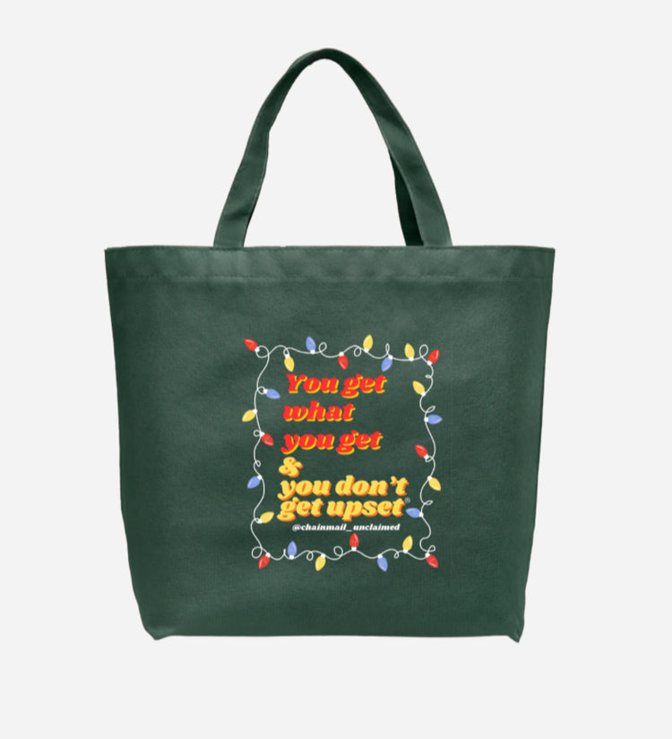 “You Get What You Get & You Don’t Get Upset®️” Shopping Tote Bag